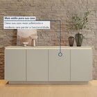 Buffet Aparador 4 Portas Com Gaveta Lux Com Led Off White