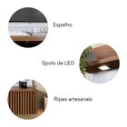 Buffet Aparador 4 Portas Com Marmorizado 160cm Ibiza Yescasa