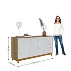 Buffet Aparador 4 Portas Com Marmorizado 160cm Ibiza Yescasa