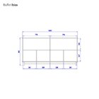 Buffet Aparador 4 Portas Com Marmorizado 160cm Ibiza Yescasa