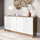 Buffet Aparador 4 Portas Com Marmorizado 160cm Ibiza Yescasa
