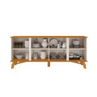 Buffet Aparador 4 Portas Com Pés Em Madeira Louvre