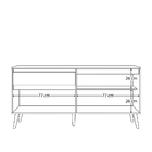 Buffet Aparador 4 Portas E 1 Gaveta Ravi - Peternella Móveis