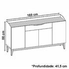 Buffet Aparador 4 Portas E Gaveta Para Sala 050450 Dcasa