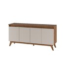 Buffet Aparador 4 Portas Eifel Espresso Móveis Pinho/off White