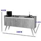 Buffet Aparador 4 Portas Gold Preto/mel