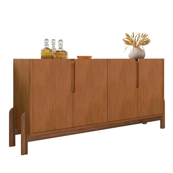 Buffet Aparador 4 Portas Sala De Jantar Nay C14 Cedro - Mpoze
