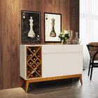 Buffet Aparador Adega Para 16 Garrafas 2 Portas 2 Gavetas Aur