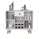 Buffet Aparador Adega Sala De Jantar Branco C/ Gaveta