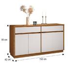 Buffet Aparador Ana 4 Portas E 2 Gavetas - Pr Móveis