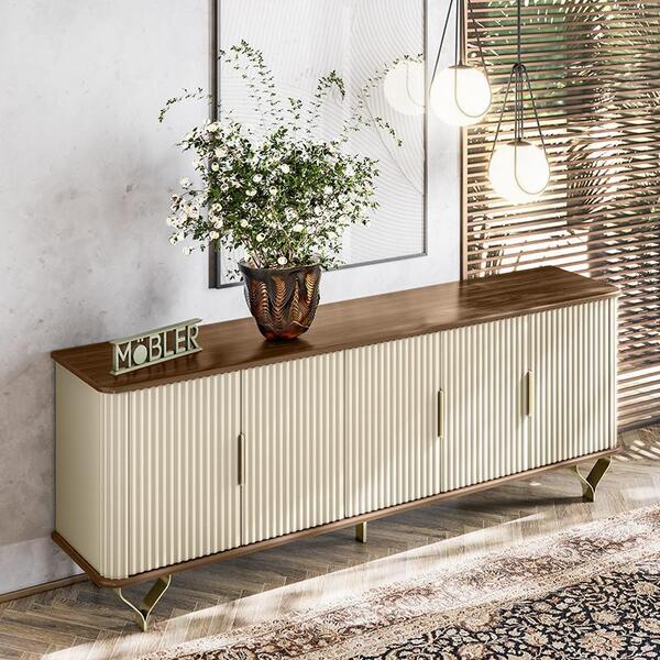 Buffet Aparador Arcade Ripado 1.7 5 Portas - Pr Móveis | Leroy Merlin