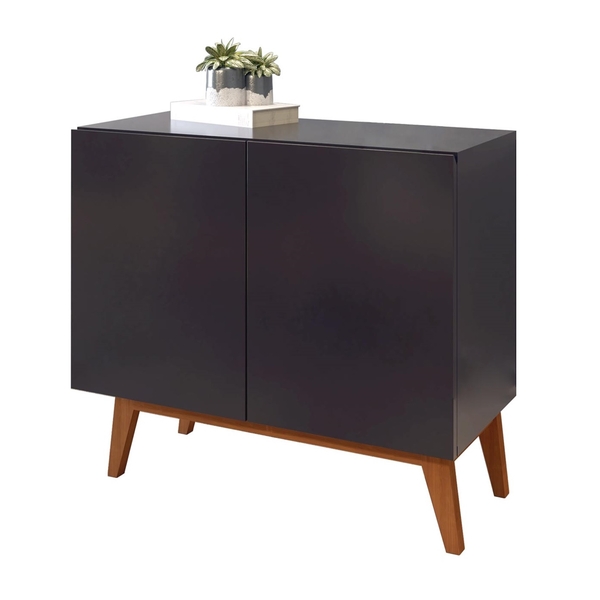 Buffet Aparador Ares 2 Portas Preto – Móveisaqui