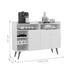 Buffet Aparador Atlanta Preto 3 Portas