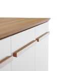 Buffet Aparador Atta Quatro Portas Com Pés De Madeira