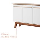 Buffet Aparador Atta Quatro Portas Com Pés De Madeira