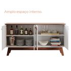 Buffet Aparador Atta Quatro Portas Com Pés De Madeira