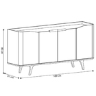 Buffet Aparador Balcão 160cm Sala De Jantar Claire Off White