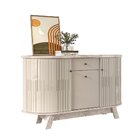 Buffet Aparador Balcão 2 Portas Curvo 1 Gaveta Monza Calacata