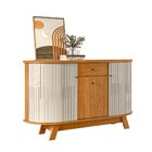 Buffet Aparador Balcão 2 Portas Curvo 1 Gaveta Monza Cinamomo