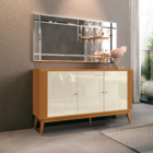 Buffet Aparador Balcão Cozinha e Sala de Jantar Ripado em Mad