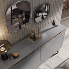 Buffet Aparador Balcão Cozinha Sala de Jantar 4 Portas com Pé