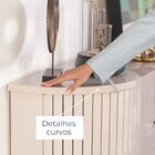 Buffet Aparador Balcão Curvo Monza 1 Gaveta 2 Portas Com Vidr