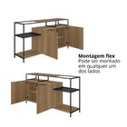 Buffet Aparador Bar Industrial Retrô 2 Portas 2 Nichos Madeir