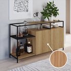 Buffet Aparador Bar Industrial Retrô 2 Portas 2 Nichos Madeir