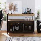 Buffet Aparador Bar Industrial Retrô 2 Portas E Nicho Madeira