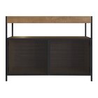 Buffet Aparador Bar Industrial Retrô 2 Portas E Nicho Madeira