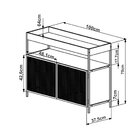 Buffet Aparador Bar Industrial Retrô 2 Portas E Nicho Madeira