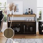 Buffet Aparador Bar Industrial Retrô 2 Portas E Nicho Madeira