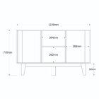 Buffet Aparador California Móveis 3 Portas 122,5cm Lukaliam B