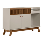 Buffet Aparador Carol 2 Portas Freijó E Off White 87x133 Cm L