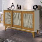 Buffet Aparador Clássico 3 Portas Off White Madeira Detroit T