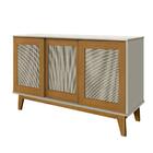 Buffet Aparador Clássico 3 Portas Off White Madeira Detroit T