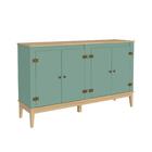 Buffet Aparador Colonial Com 4 Portas 149x41x90cm Mdp Mel Ol