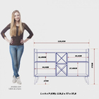 Buffet Aparador Com 2 Portas E Porta Garrafas Branco Natura M