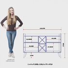 Buffet Aparador Com 2 Portas E Porta Garrafas Natura Off Whit