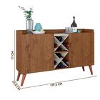 Buffet Aparador Com 2 Portas E Porta Garrafas Natura Off Whit