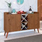 Buffet Aparador Com 2 Portas E Porta Garrafas Natura Off Whit