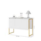 Buffet Aparador Com 3 Portas Miami Branco Dourado