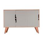 Buffet Aparador Com 3 Portas Murano Carvalho E Verde Menta