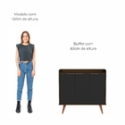 Buffet Aparador Com 3 Portas Verona Babus - Canela / Preto