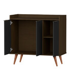 Buffet Aparador Com 3 Portas Verona Babus - Canela / Preto