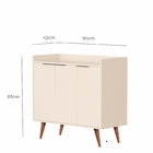 Buffet Aparador Com 3 Portas Verona Babus - Perola