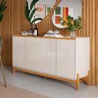 Buffet Aparador Com 4 Portas Retrô Girona Off White Freijó