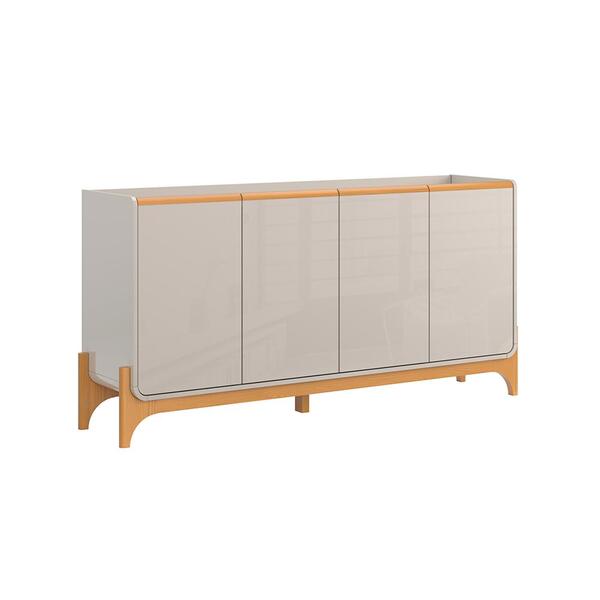 Buffet Aparador Com 4 Portas Retrô Girona Off White Freijó