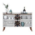 Buffet Aparador Com Adega 2 Portas Max Branco/natura