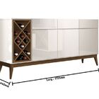 Buffet Aparador Com Adega Passion Off White Com Naturale - Ed